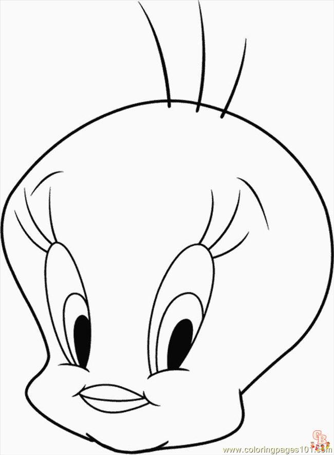 Tweety bird coloring pages free printable and easy coloring