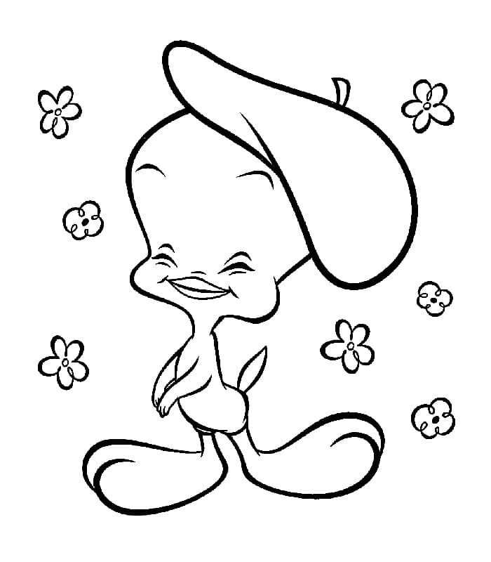 Free printable tweety bird coloring page