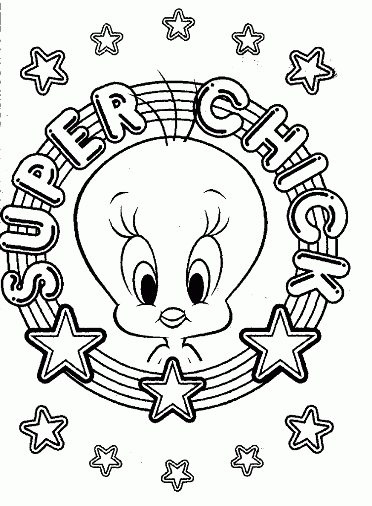 Free printable tweety bird coloring pages for kids