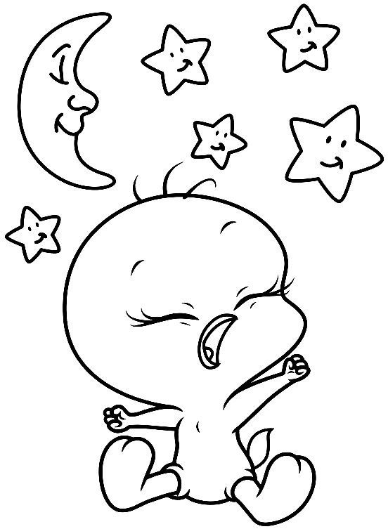 Baby tweety coloring page
