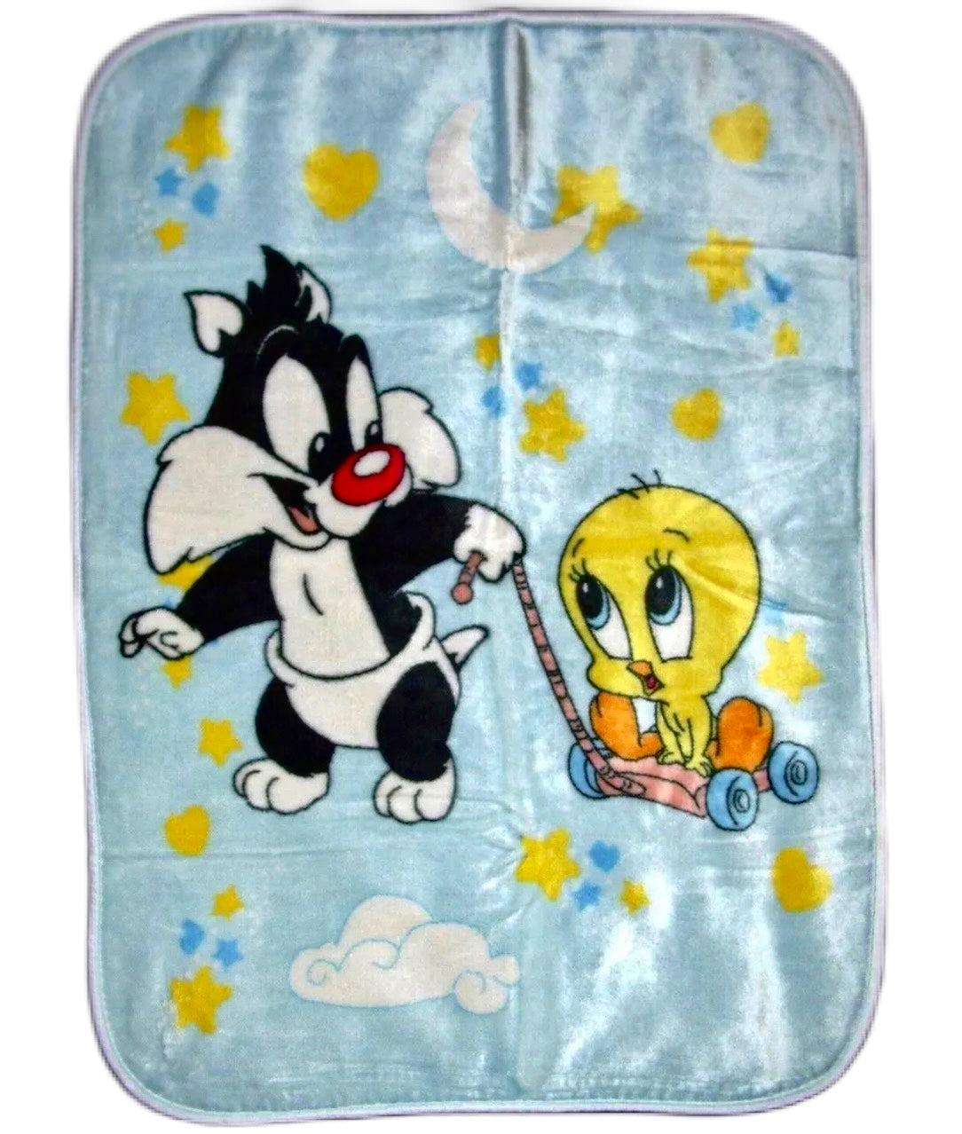Vintage baby looney tunes sylvester cat tweety bird baby fleece mink â