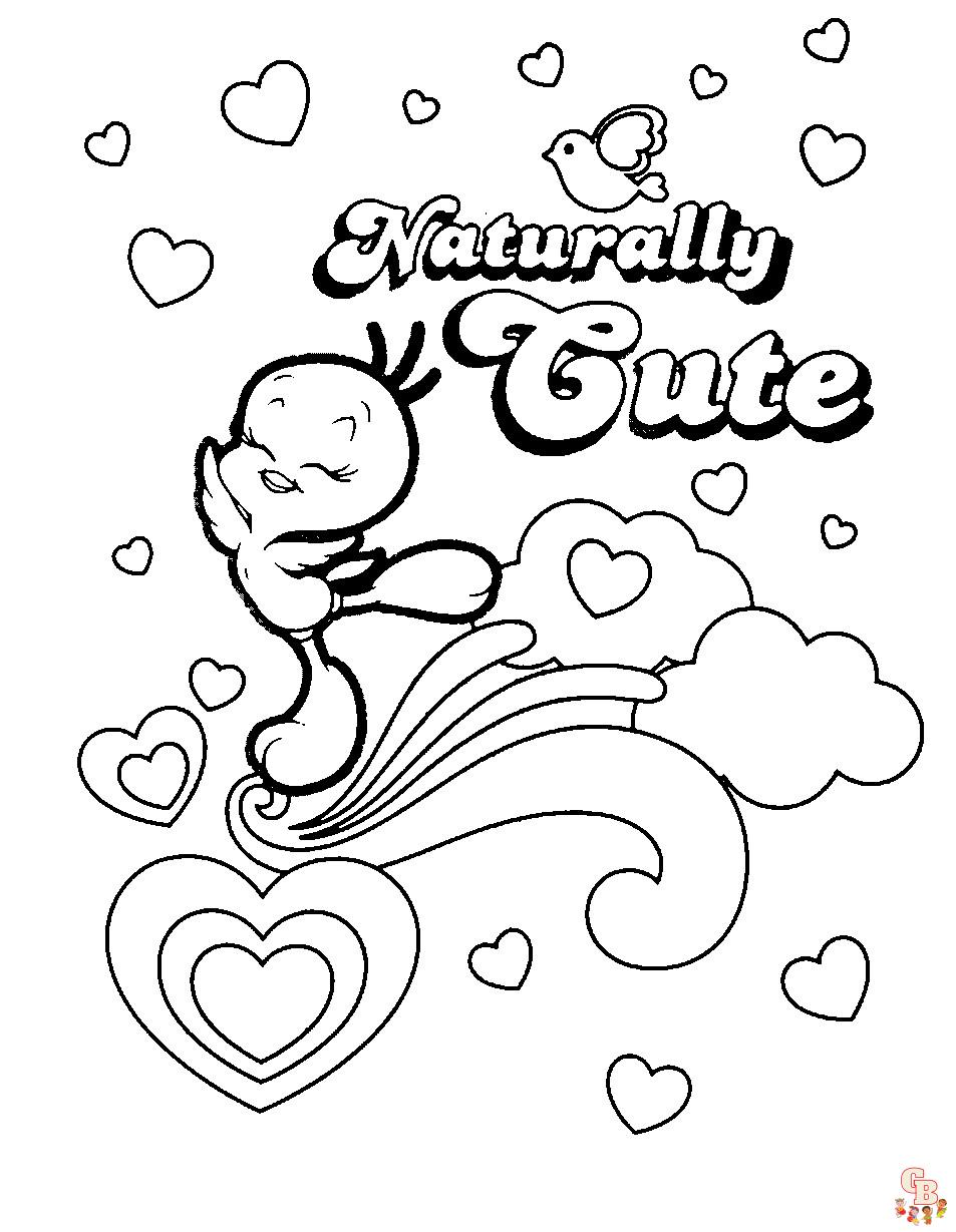 Tweety bird coloring pages free printable and easy coloring