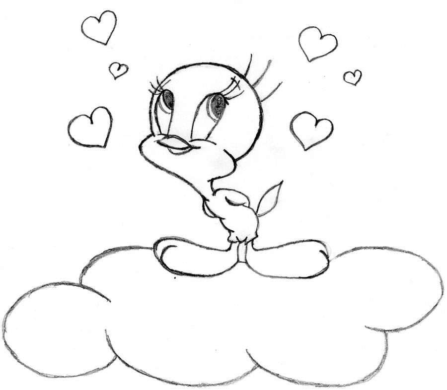 Drawing of tweety bird by pridescrossing on