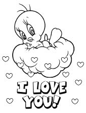 Cute tweety coloring sheet