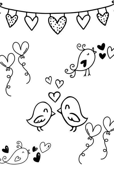 Valentine heart coloring pages