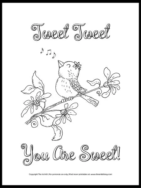 Free spring coloring pages â cute designs â the art kit