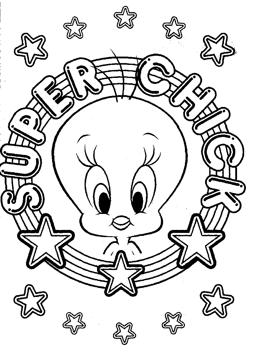 Colorful tweety bird coloring pages for kids to enjoy