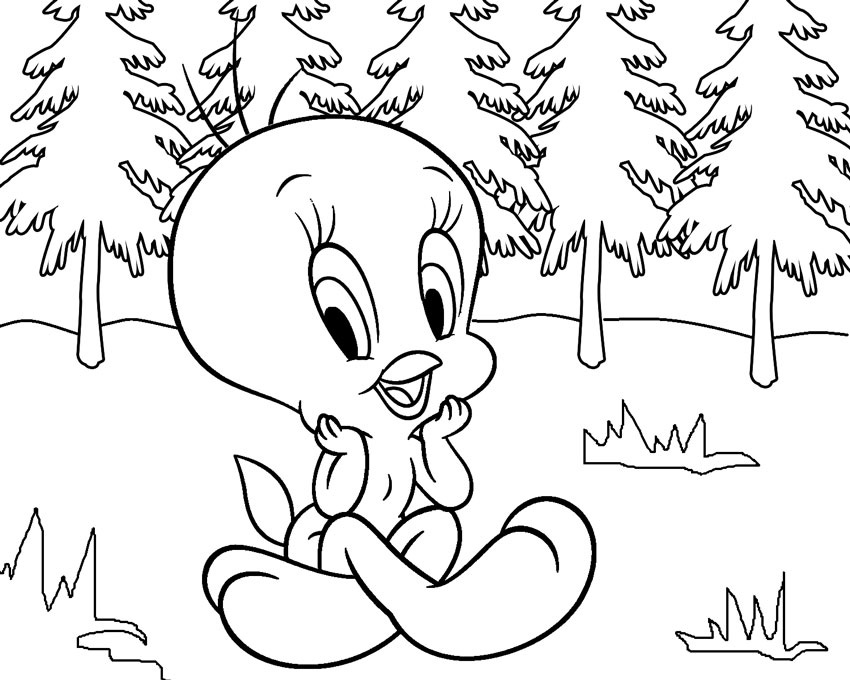 Cute tweety bird coloring pages