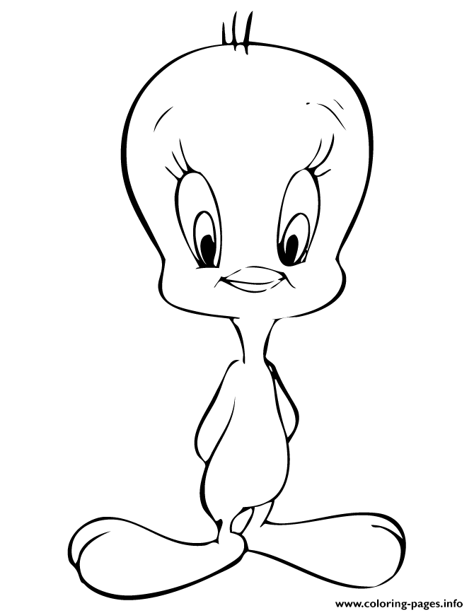 Looney tunes tweety bird s printablecabd coloring page printable