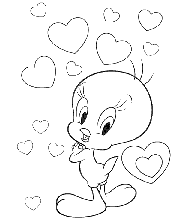 Cute tweety coloring sheet