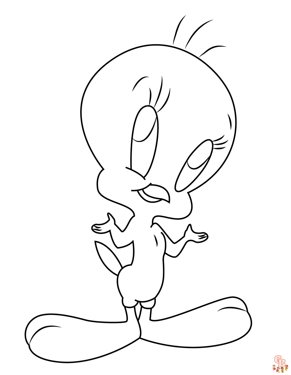 Printable tweety coloring pages free for kids and adults