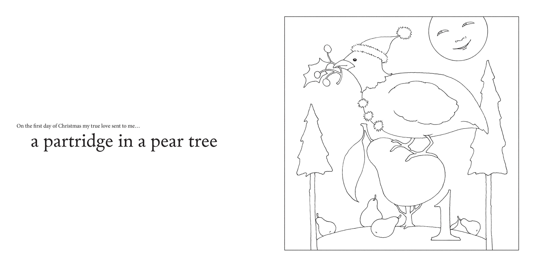 Twelve days of christmas coloring book