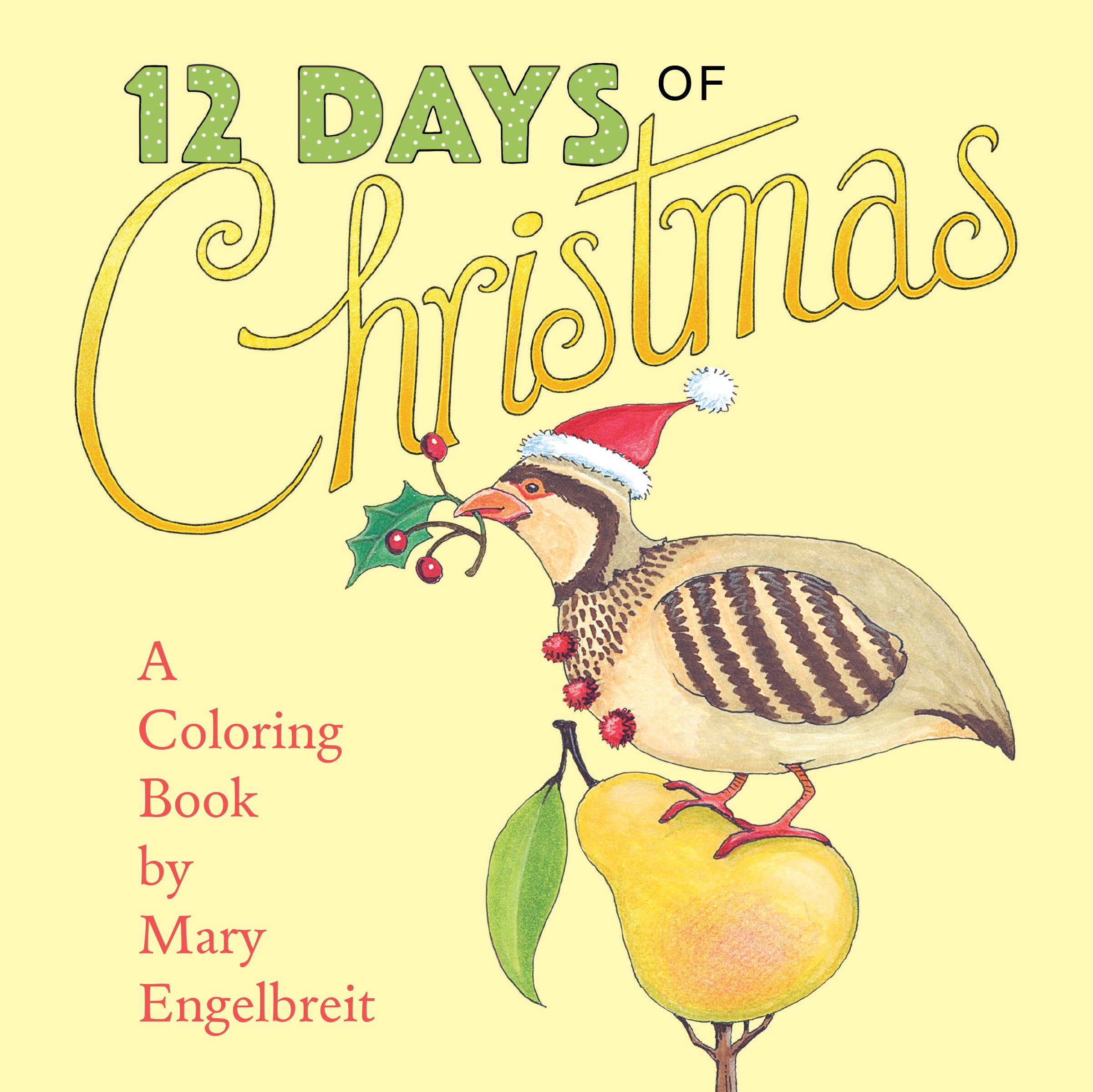Twelve days of christmas coloring book