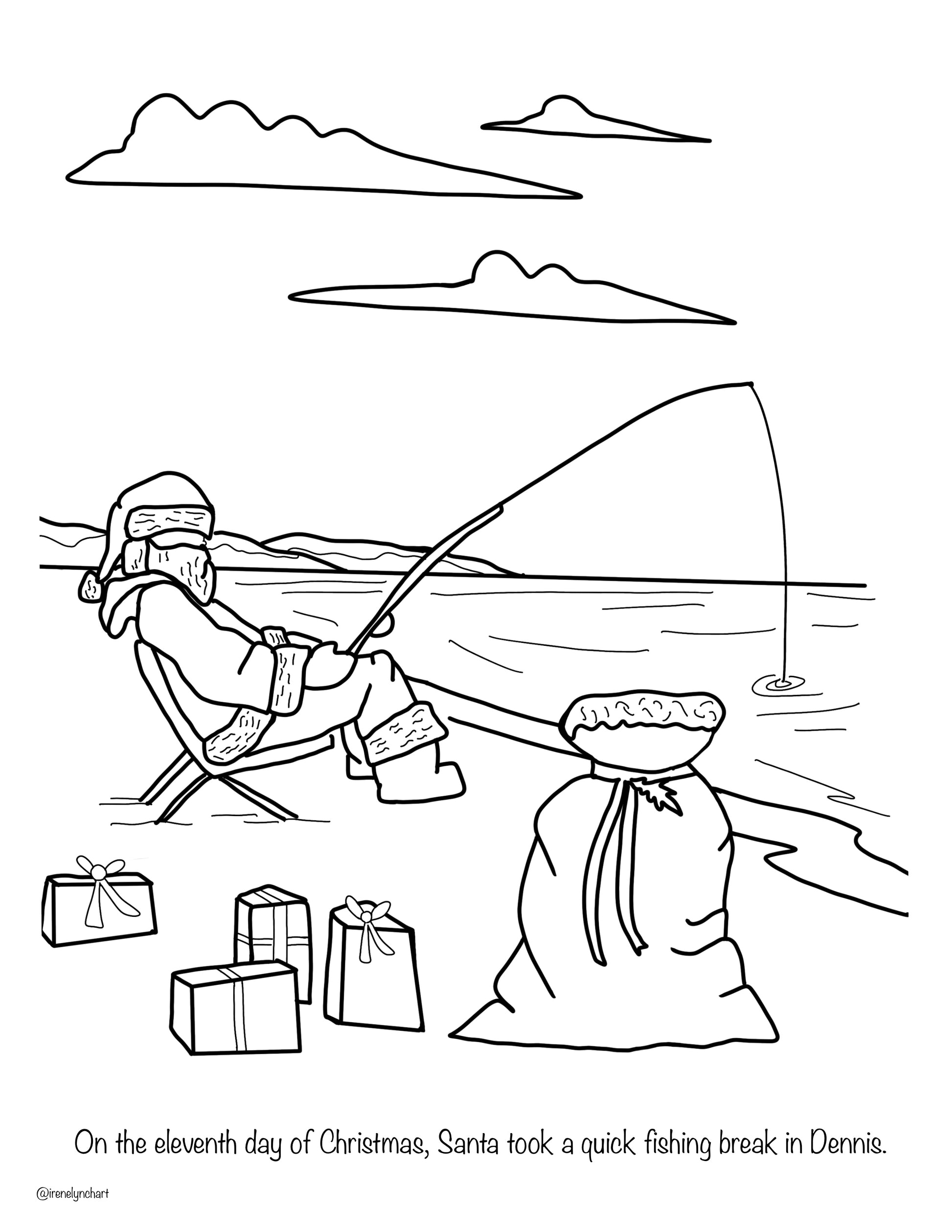 The twelve days of christmas on cape codâ a coloring book for all age â irene lynch art
