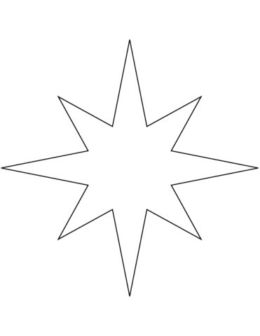Points star pass rose coloring page free printable coloring pages