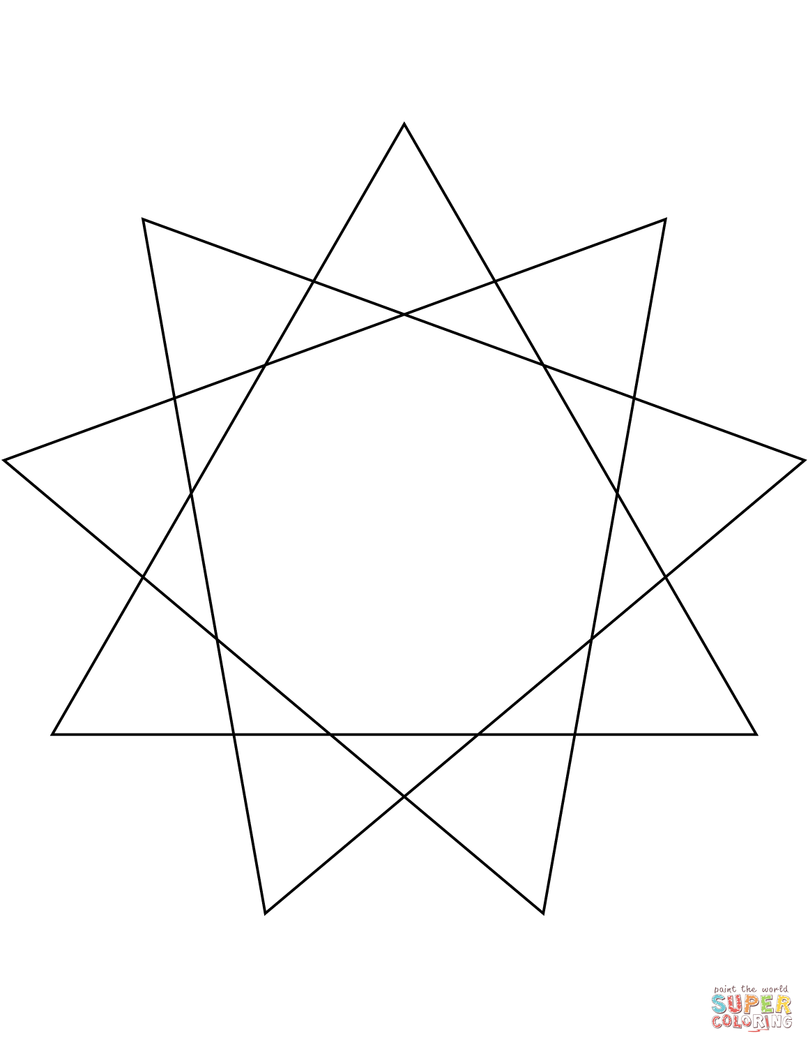 Point star coloring page free printable coloring pages