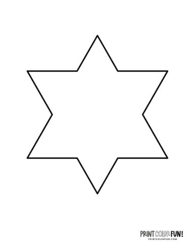 Star of david clipart pages for creative learning at