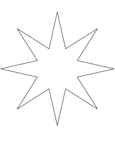 Point star isotoxal coloring page free printable coloring pages