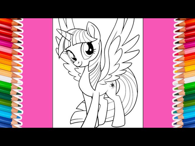 Coloring pages my little pony how to color twilight sparkle simple and easy drawing tutorial art