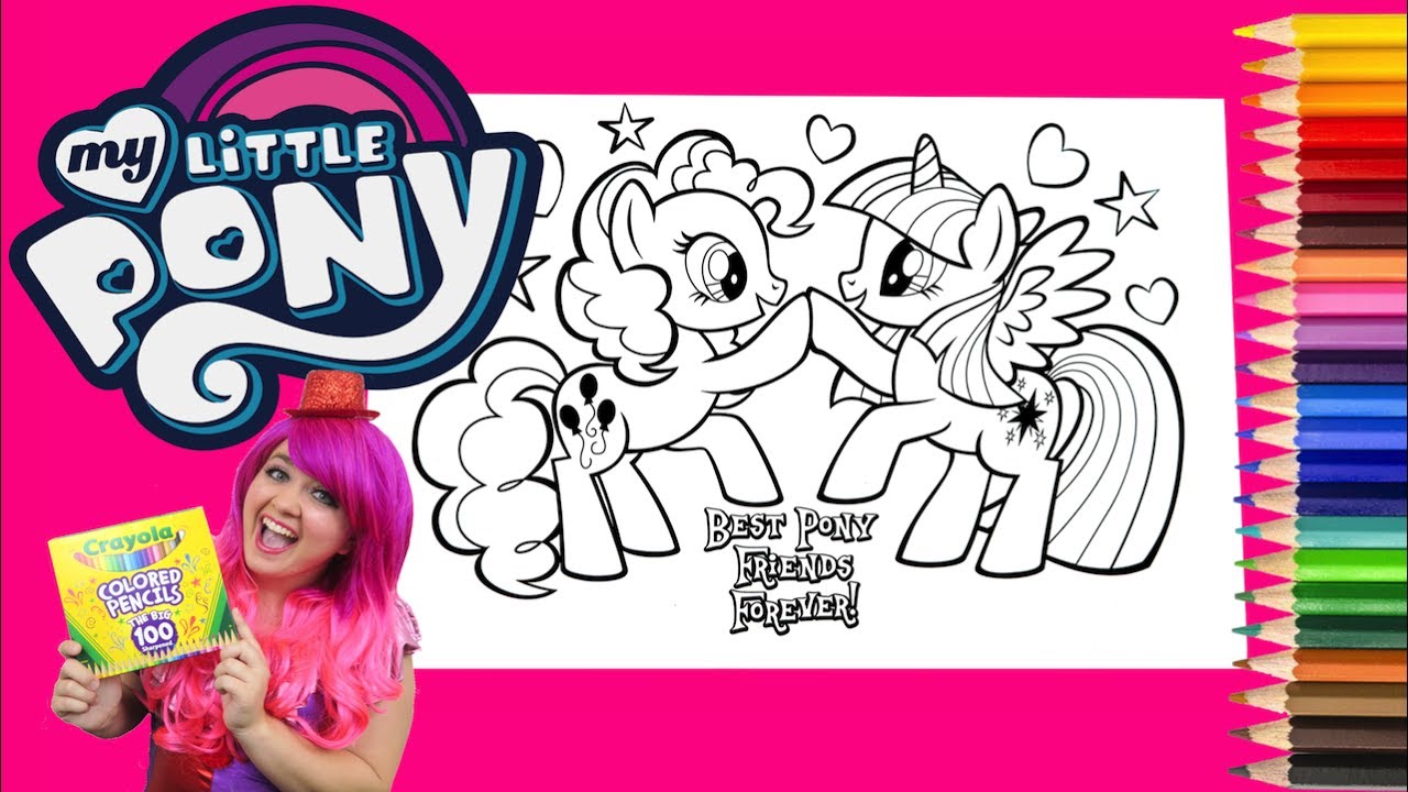 Coloring pinkie pie twilight sparkle y little pony coloring book colored pencil kii the clown