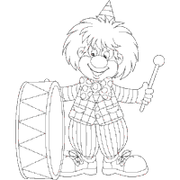 Clown coloring pages