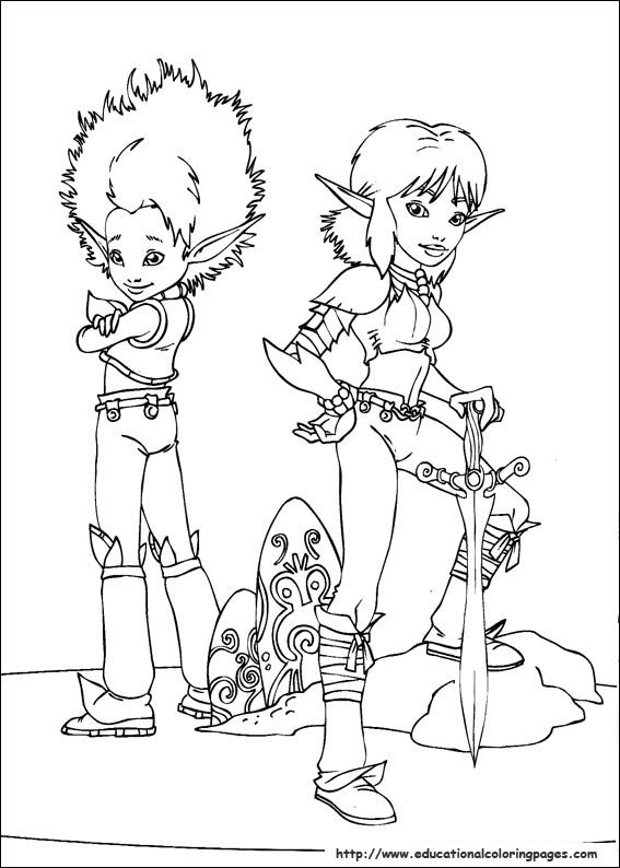 Arthur and the minimoys coloring pages