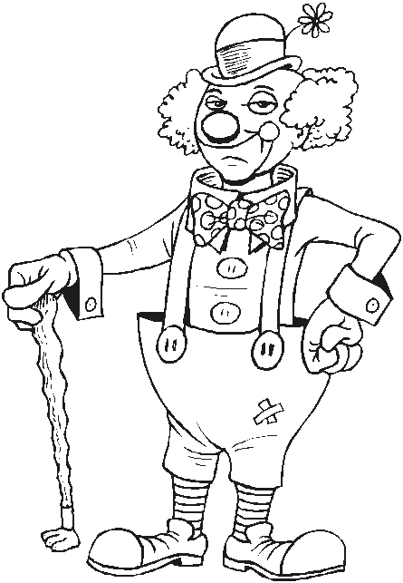 Clowns coloring page