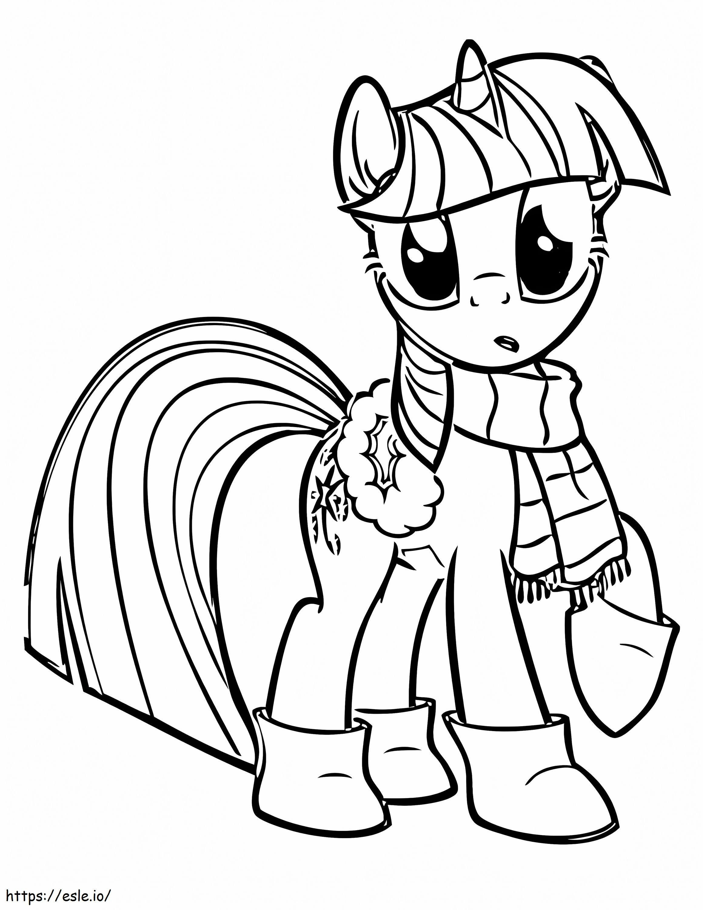 Funny twilight sparkle coloring page
