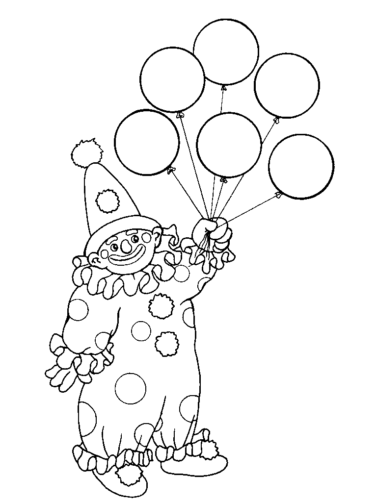 Free printable clown coloring pages for kids