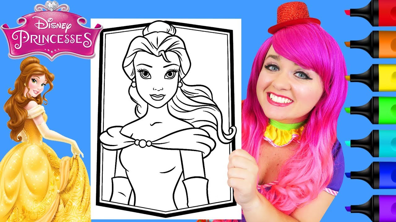 Coloring belle beauty and the beast disney coloring page prisacolor arkers kii the clown