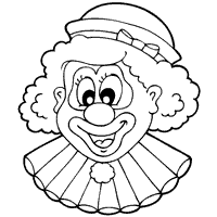 Silly clown collar coloring pages