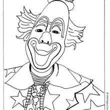 Smiling clown coloring pages