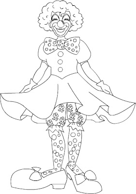Nicoles free coloring pages clown coloring page
