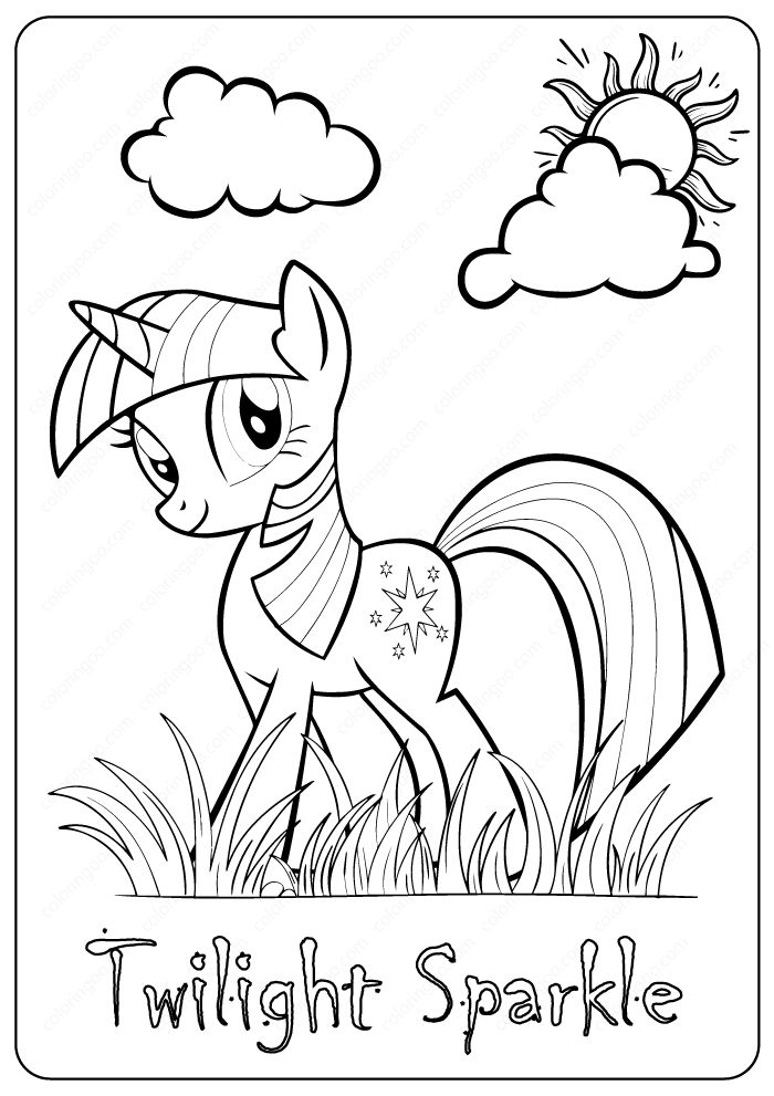 My little pony twilight sparkle coloring pages my little pony coloring my little pony twilight unicorn coloring pages