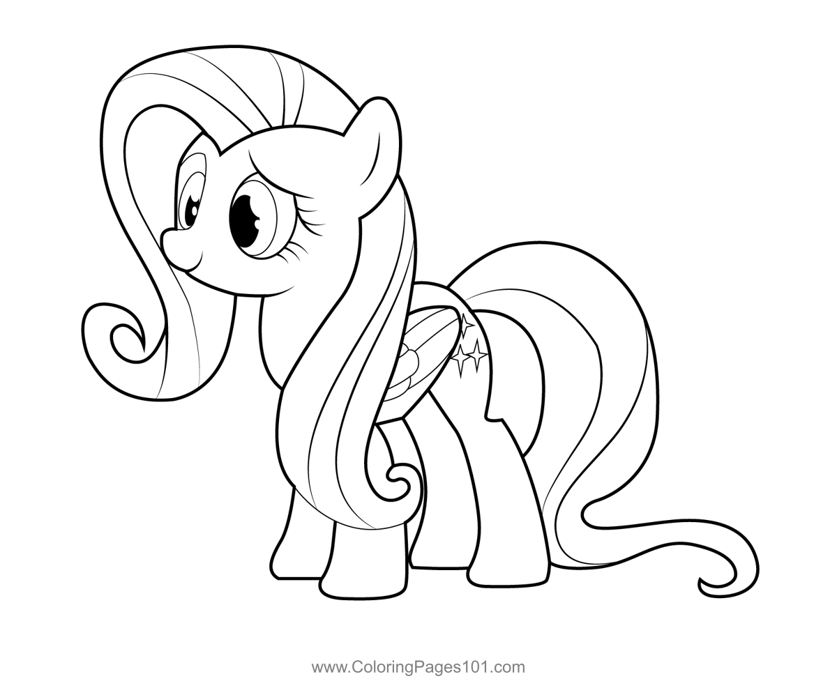 Fluttershy my little pony equestria girls coloring page for kids