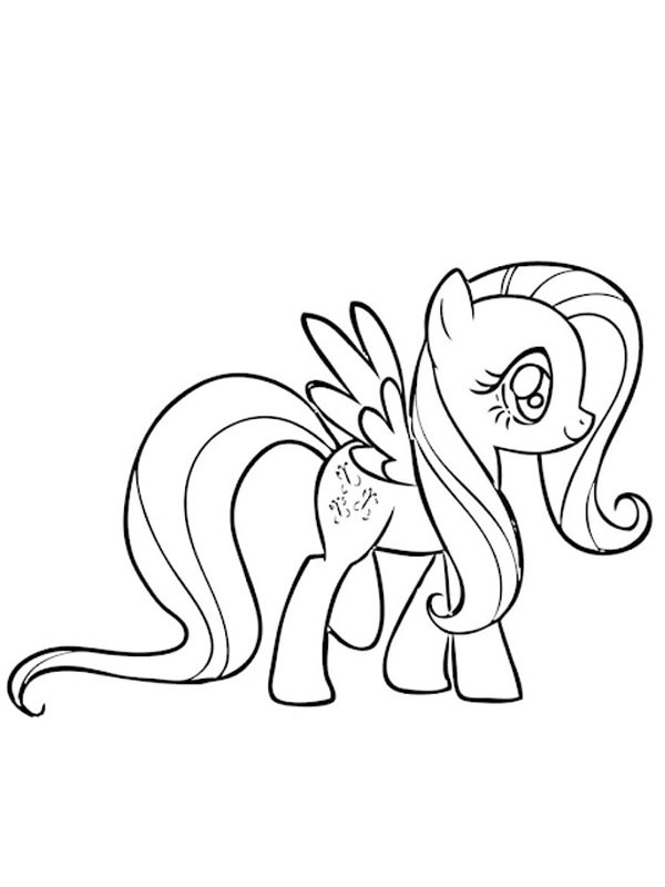 Fluttershy my little pony coloring page