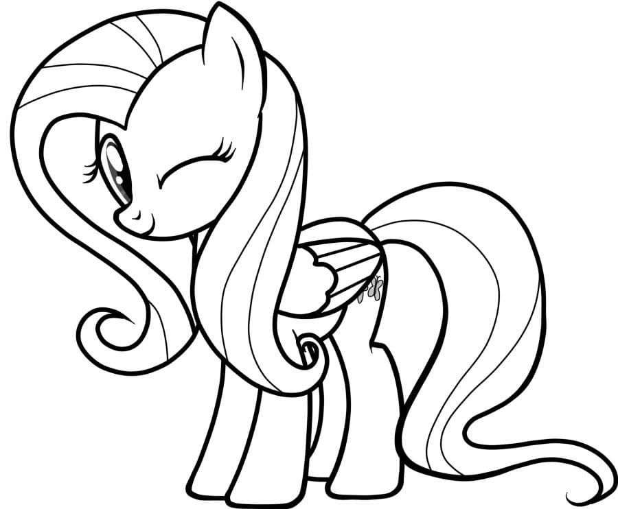 Fluttershy from my little pony coloring page