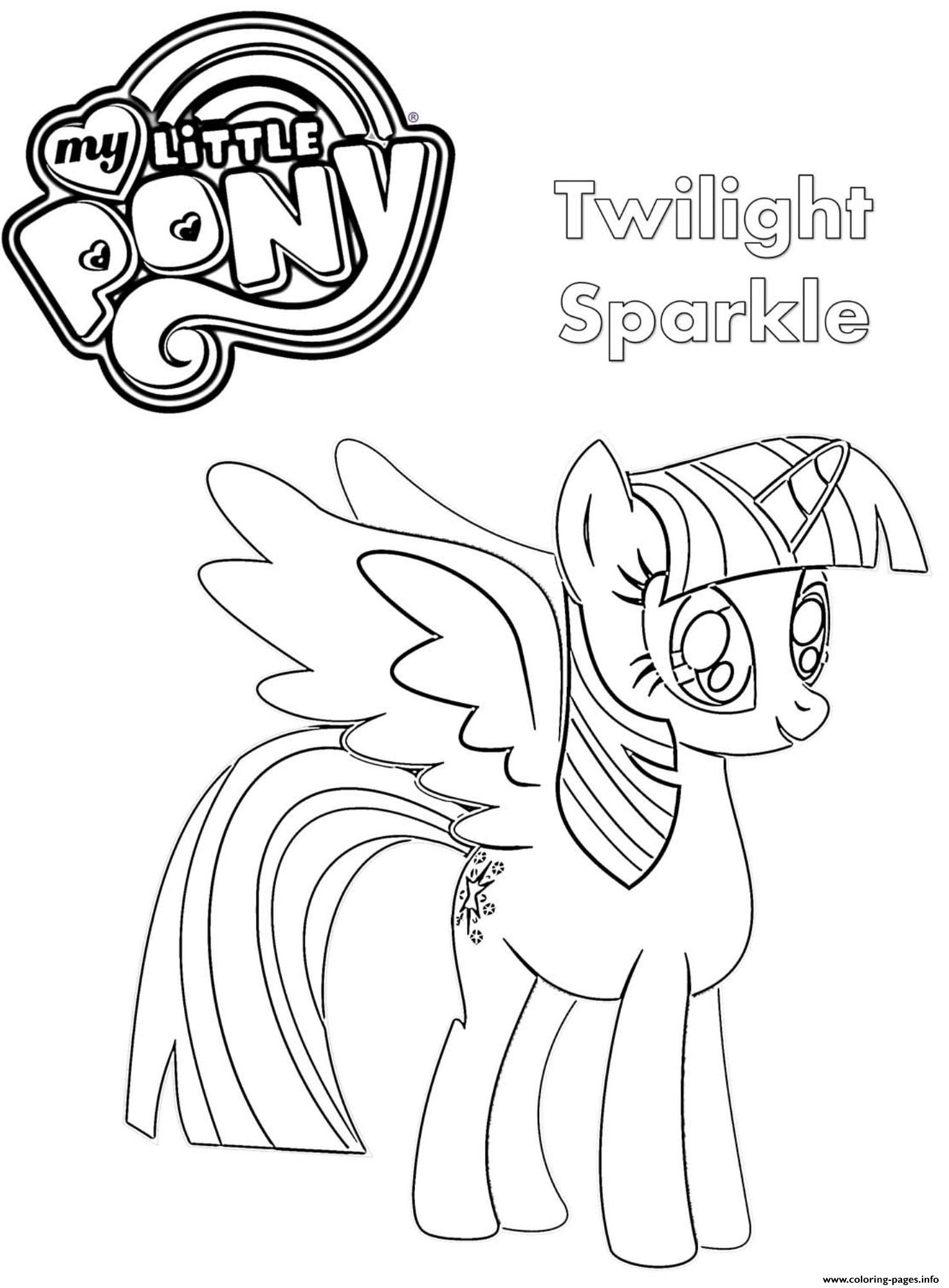 Twilight sparkle my little pony coloring page printable