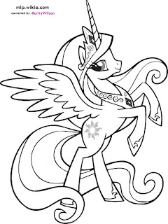 My little pony princess celestia coloring pages team colors
