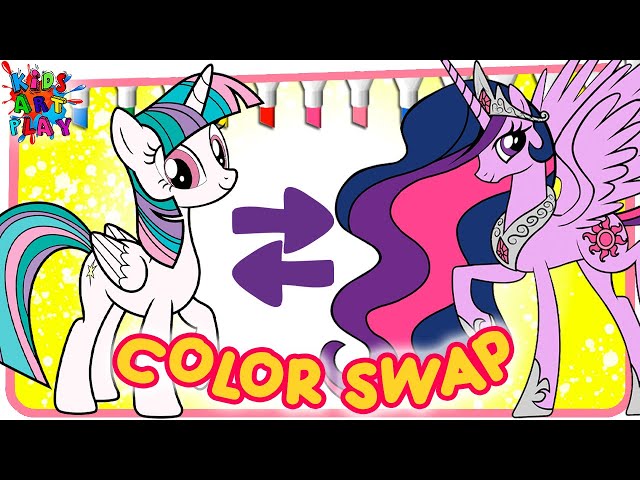 Lp y little pony celestia and twilight sparkle color swap