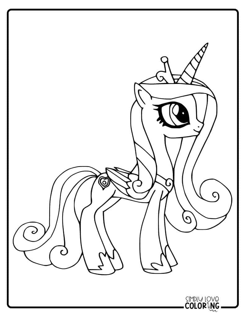 My little pony coloring pages free pdf printables