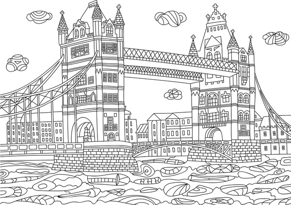 Hundred coloring pages london royalty