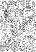 Petronas twin towers coloring page free printable coloring pages
