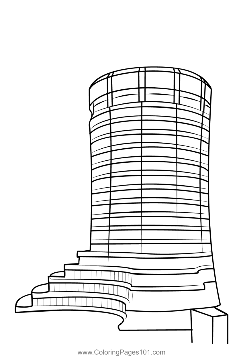 Bis tower coloring page for kids