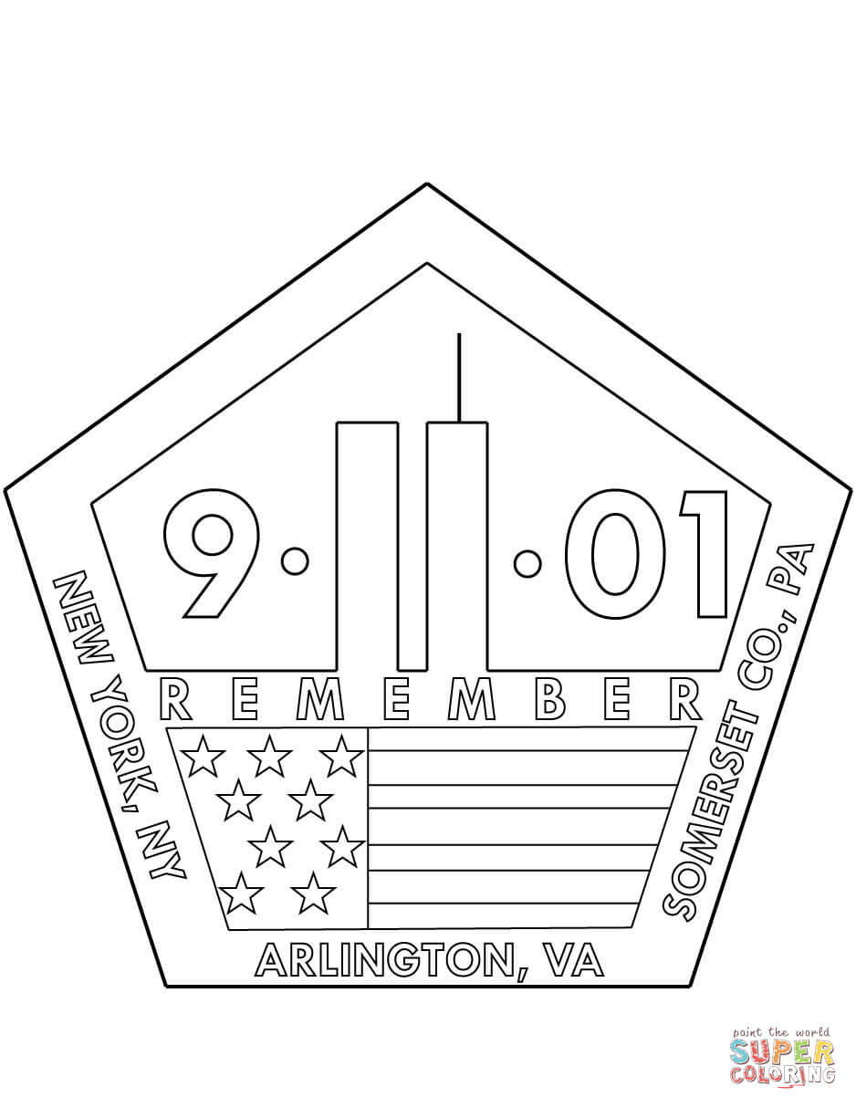 Th september memorial coloring page free printable coloring pages