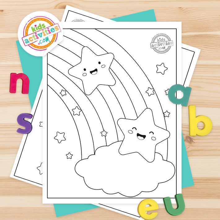 Bright happy star coloring pages for kids kids activities blog