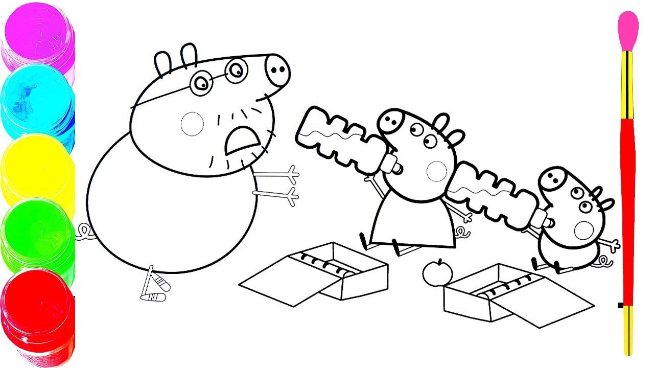 Twinkle twinkle little star song nursery rhymes for kids and babies peppa pig coloring pages