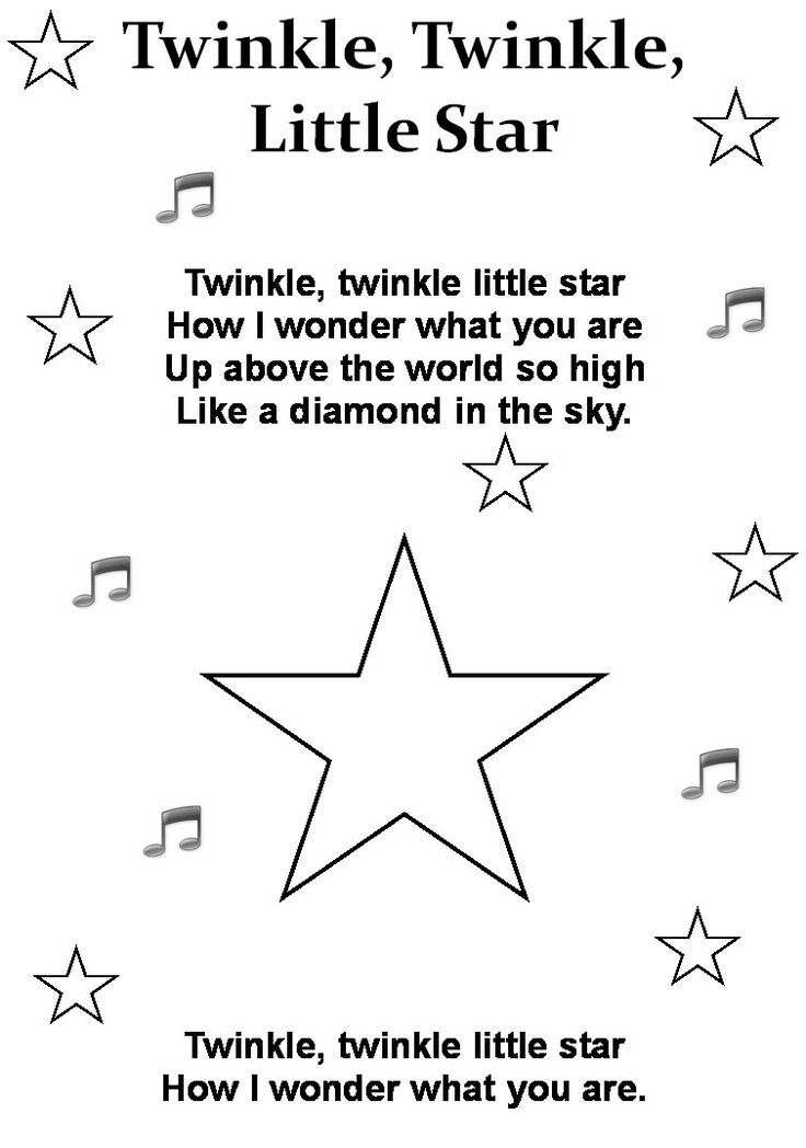 Twinkle twinkle little star poem printable little star song twinkle twinkle poems about stars