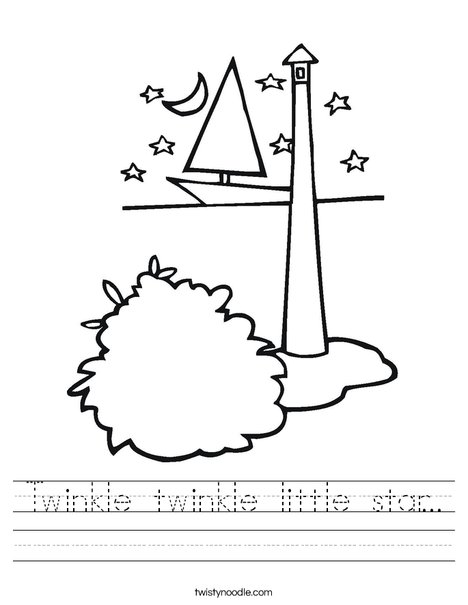 Twinkle twinkle little star worksheet