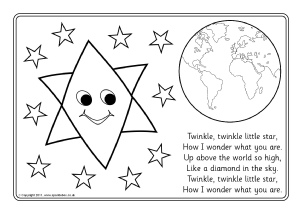 Twinkle twinkle little star nursery rhyme teaching resources